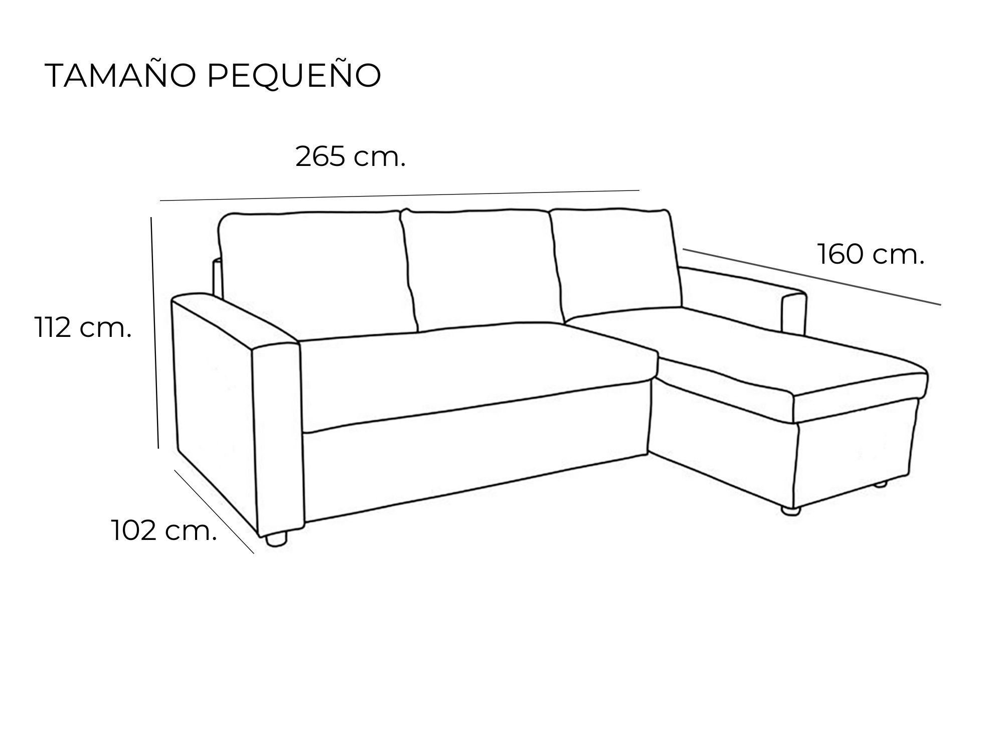 Chaiselongue con asientos deslizantes en oferta modelo Alamos Sofass® en Huelva